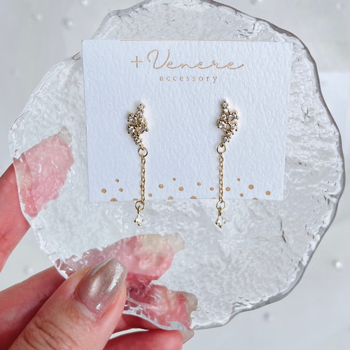 ☆①】ハンドメイド ピアス import ピアス（スタッド・一粒） ＋Venere 
