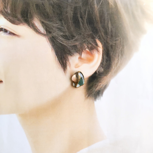 一点もの【送料無料】シー陶器 金継ぎアクセサリー ピアス イヤリング