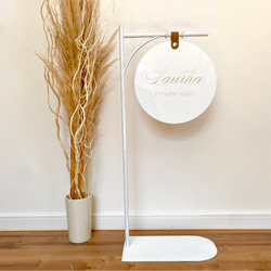 新作☆店舗看板☆Bosendorfer⑧☆ 丸型イーゼル 店舗用品 丸看板 金属