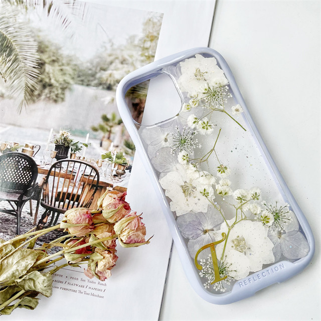 紫陽花iFace風押し花ケース、iPhoneのみ対応、手帳型、iPhone16、iPhone16pro、iPhone8