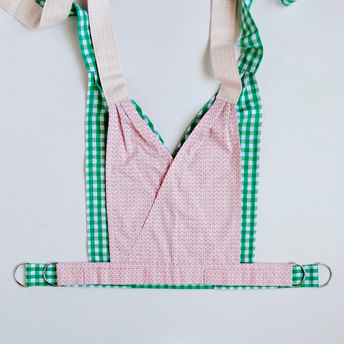 茶道のお稽古着・ピンクのお花格子文様【キッズサイズ】 着物 くちぶえ