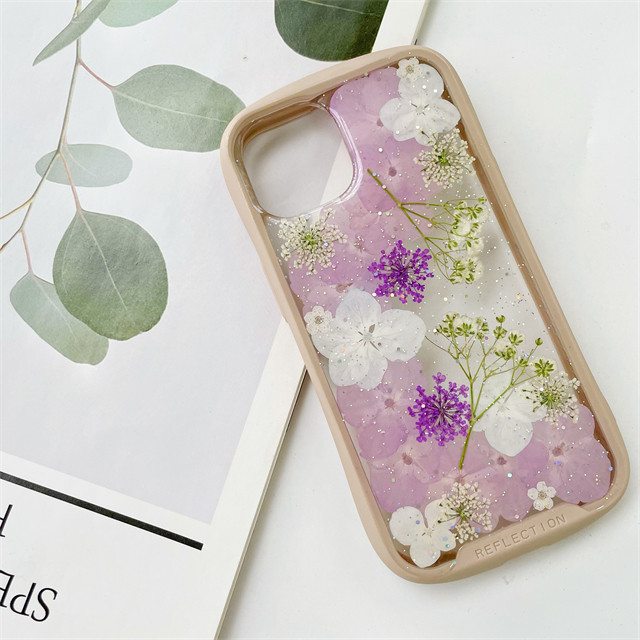 紫陽花iFace風押し花ケース、iPhoneのみ対応、手帳型、iPhone16、iPhone16pro、iPhone8