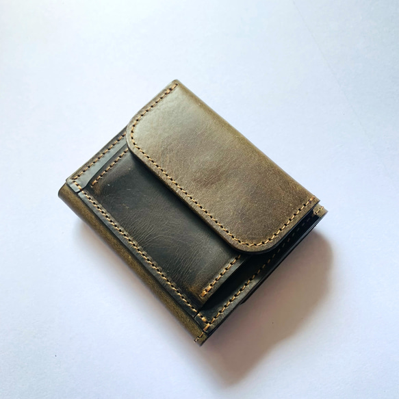 送料無料ライン対応ショップ限定キャンペーン 本革】三つ折り財布『pico』/シュリンクオイル/バイカラー 三 小物