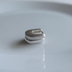 925純銀  幸運 馬蹄形 U型 亮霧面 易扣 耳環  一對 免費包裝 第2張的照片