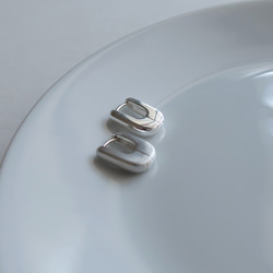 925純銀  幸運 馬蹄形 U型 亮霧面 易扣 耳環  一對 免費包裝 第3張的照片