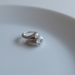 925純銀 水滴形 鋯石爪鑲 亮霧面 易扣 耳環  一對 免費包裝 第3張的照片