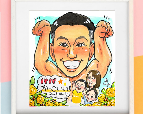 RISUchan☆様　父の日　似顔絵 60178a993f7f09f47bc1171e1b7bbc