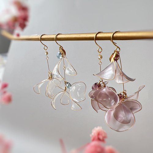 美品】sweet peaピアス (フープ、ロング) sweet pea フープピアスと