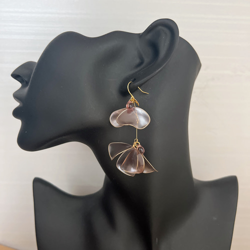 スイートピー ピアス ディップアート アメリカンフラワー