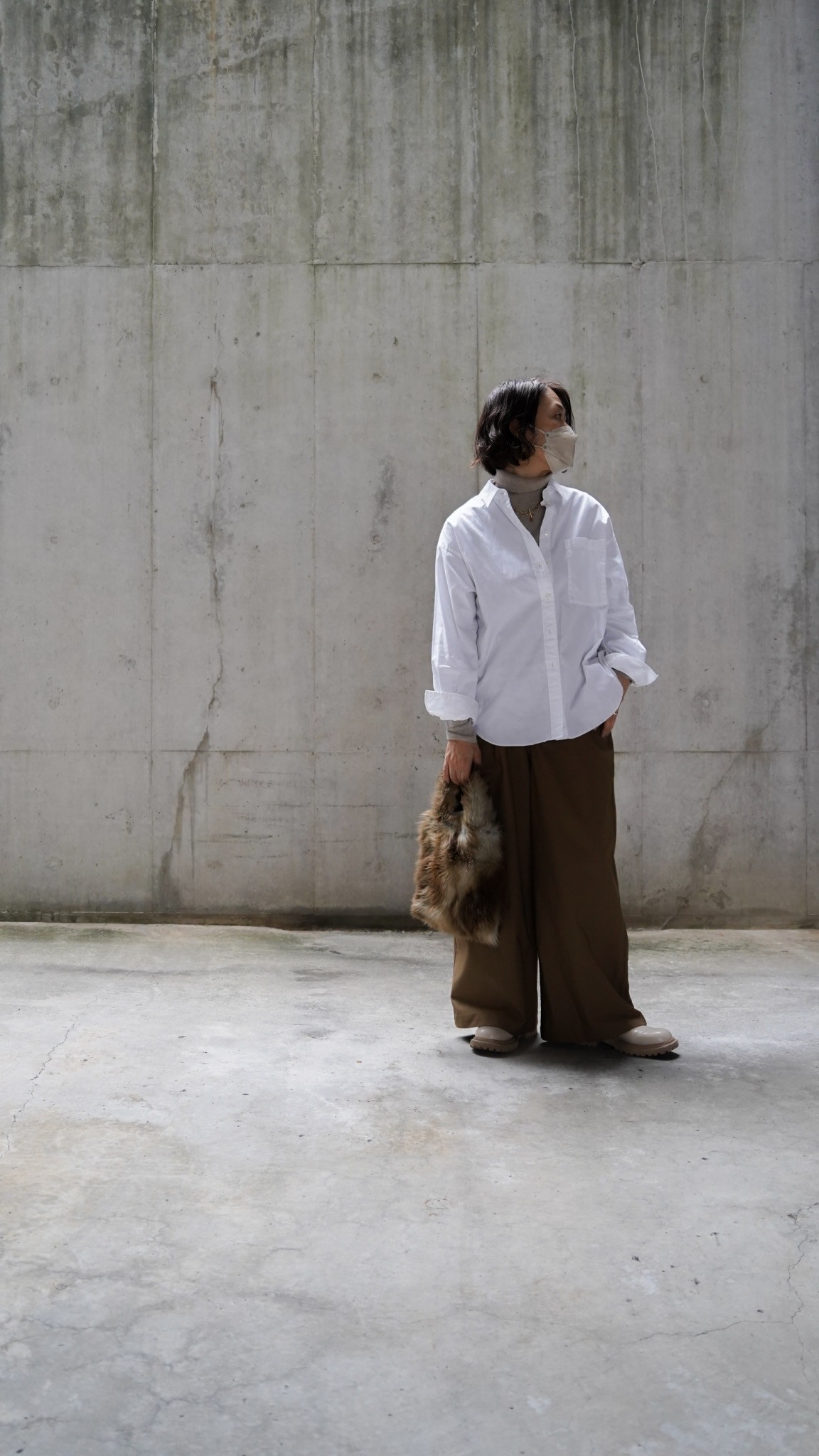 シンプルに差がつく　小さなロックのチェーンネックレス（シルバー）ーLock Chainー