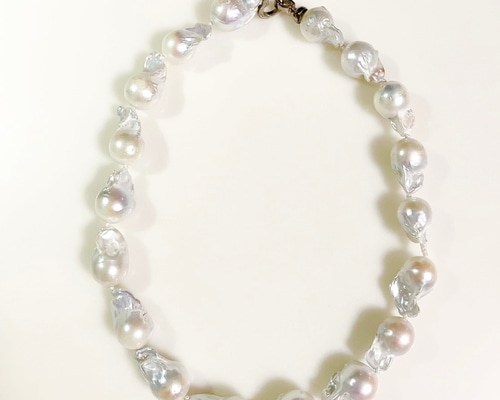 ち*え様 バロック真珠　大玉　超美品　ネックレス　パール 本真珠 大玉 バロックパールネックレス ネックレス・ペンダント