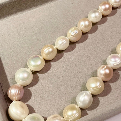 本真珠 大玉 バロックパール マルチカラー ネックレス ネックレス