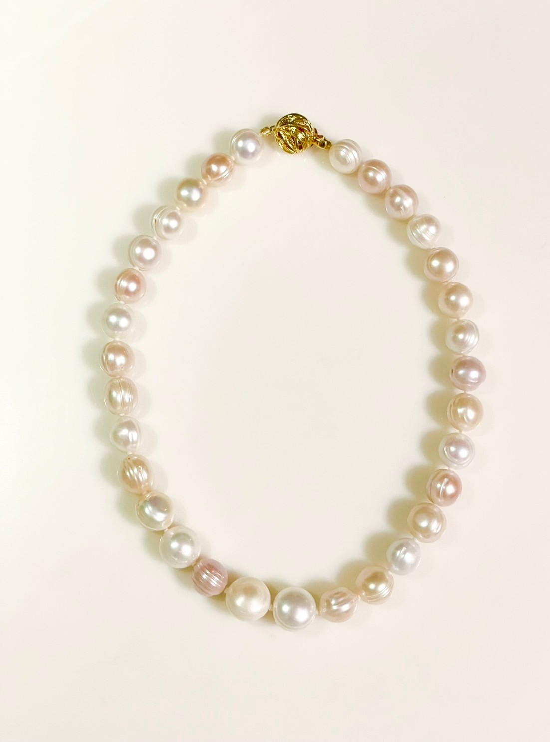 本真珠　大玉　バロックパール　マルチカラー　ネックレス