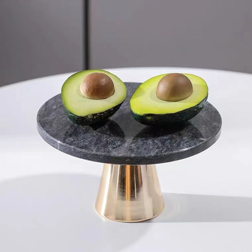 白大理石 マーブル コンポート 脚ディスプレイ皿 ケーキスタンド 白