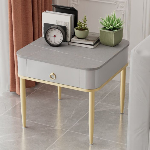 角の丸いスクエアテーブル テーブルと脚のカラーを選べるサイド