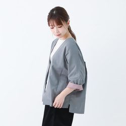 2色展開◎日本製◎シャトル織とろりとやわらかダブルガーゼのリラックスジャケット 13枚目の画像