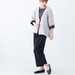 2色展開◎日本製◎シャトル織とろりとやわらかダブルガーゼのリラックスジャケット 5枚目の画像
