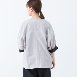 2色展開◎日本製◎シャトル織とろりとやわらかダブルガーゼのリラックスジャケット 9枚目の画像