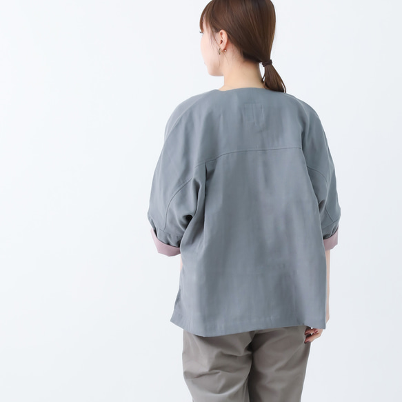 2色展開◎日本製◎シャトル織とろりとやわらかダブルガーゼのリラックスジャケット 15枚目の画像