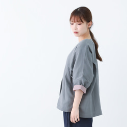 2色展開◎日本製◎シャトル織とろりとやわらかダブルガーゼのリラックスジャケット 11枚目の画像