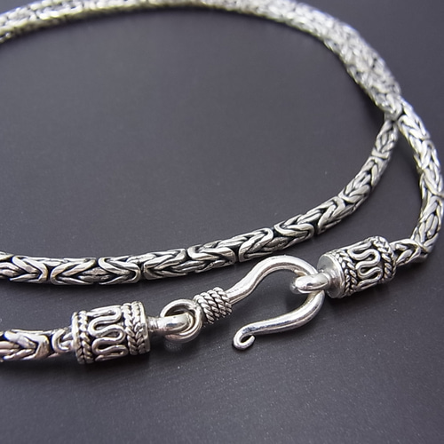 メキシカンジュエリー シルバー925 編み込み チェーン ネックレス ビザンチン MEXICAN JEWELRY / メキシカンジュエリー] SILVER NECKLACE