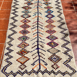 モロッコ ラグ ハンドメイド 54×50 NEW☆モロッコのハンドメイドラグ④