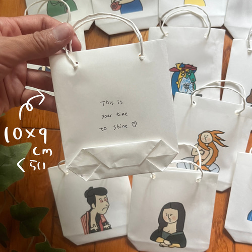 名画のミニ紙袋【小】13枚 その他雑貨 pocaのお絵描き 通販 18382245