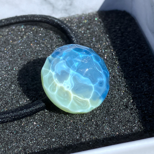 ○ water drop ヘアゴム（light green/blue）○ボロシリケイト
