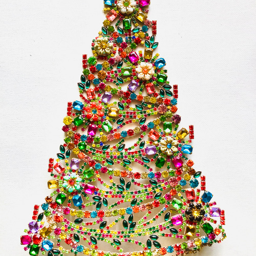 特大 チェコラインストーン クリスマスツリー チェコの伝統的なクリスマスデコレーションをイメージしたヴィンテージ