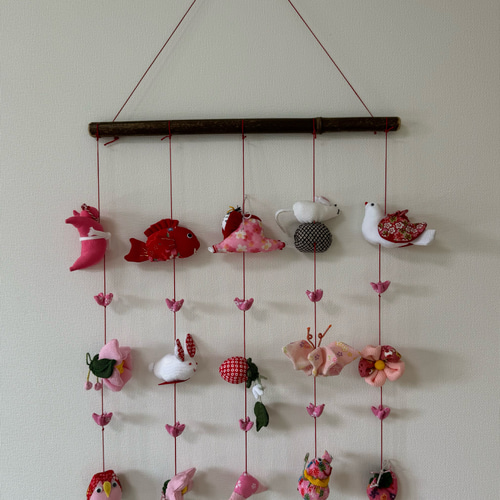 桃の節句 ひな祭り 吊るし飾り置き型 1点物 現品限