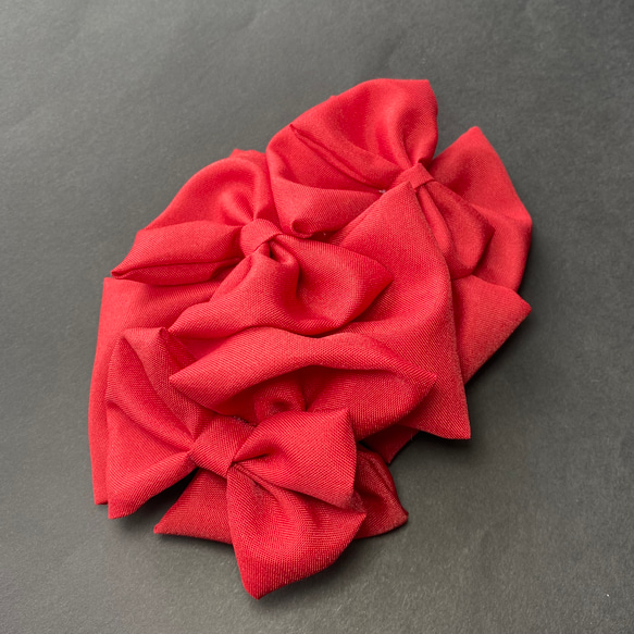 赤リボン 髪飾り ヘッドドレス 七五三 成人式 その他ヘアアクセサリー