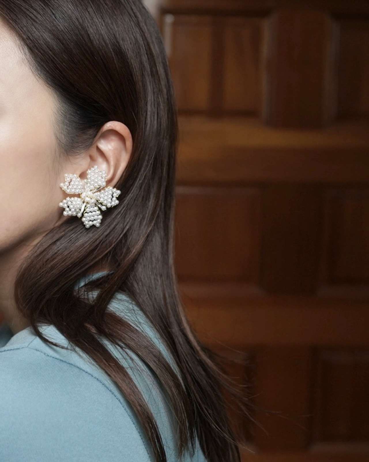 j202 新作2025　4月の花 桜　春ウェディングアクセサリー　フラワーイヤリング