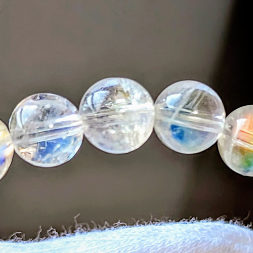 限定 極上天然色✿ホワイトラブラドライト虹の輝きが幸運を呼び込む