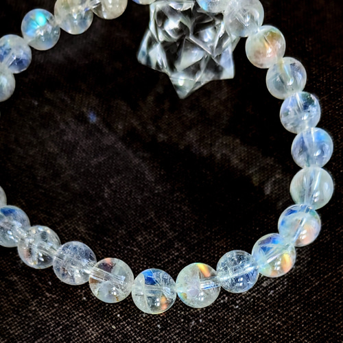 【強力運上げ】高品質！ブルームーンストーンブレスレット⭐️貔貅デザイン⭐️シラー強め 強力運上げ】高品質！ブルームーンストーンブレスレット⭐️貔貅