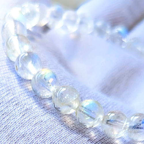 限定 極上天然色✿ホワイトラブラドライト虹の輝きが幸運を呼び込む