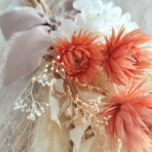 パンパスグラのスワッグ／アンティーク／プリザーブドフラワー／ドライ