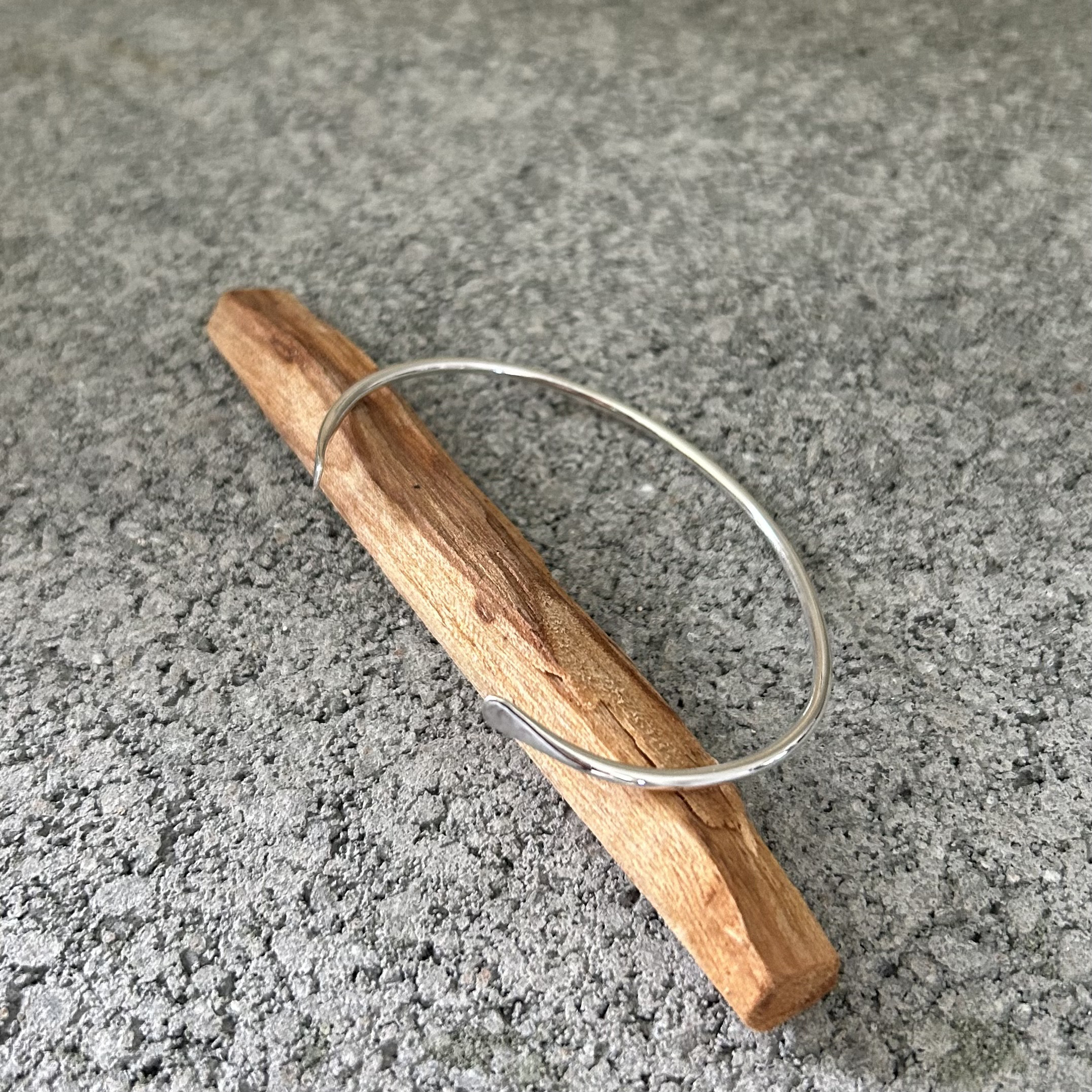 simple.bangle/silver オシャレ 2.0mm幅 シルバー925  バングル シンプル アクセサリー