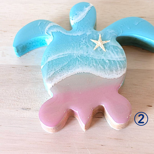 海色ミニテーブル（ホヌ）✳︎海レジンアート オーシャンアート 海色ミニテーブル（ホヌ）✳︎海レジンアート オーシャンアート