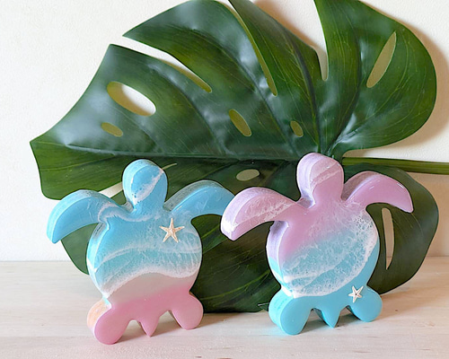 海色ミニテーブル（ホヌ）✳︎海レジンアート オーシャンアート 海色ミニテーブル（ホヌ）✳︎海レジンアート オーシャンアート