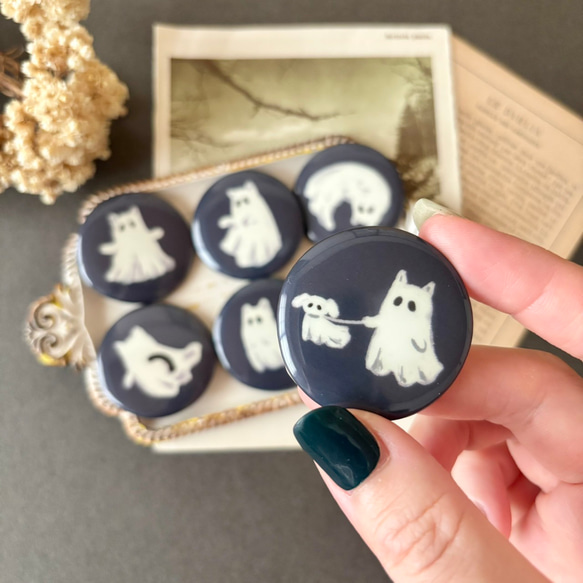GHOST CATS 蓄光缶バッジ（ブラインド販売） 2枚目の画像
