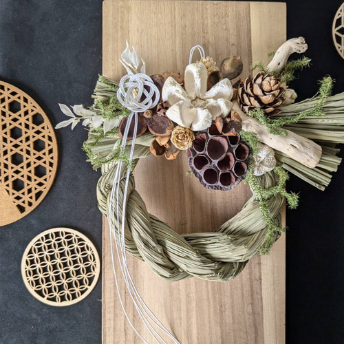 お正月飾り】木の実としめ縄 #1 しめ縄・しめ飾り Chêne 通販 18383231