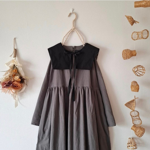 ウィリアム・モリス ピンパネル ワンピース つけ襟 フォーマル