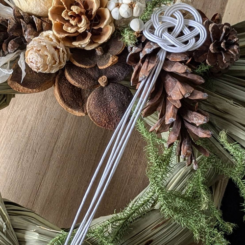 木ノ実とグリーンのしめ縄飾り☆お正月飾り☆しめ縄リース 木ノ実とグリーンのしめ縄飾り☆お正月飾り☆しめ縄リース 【公式通販