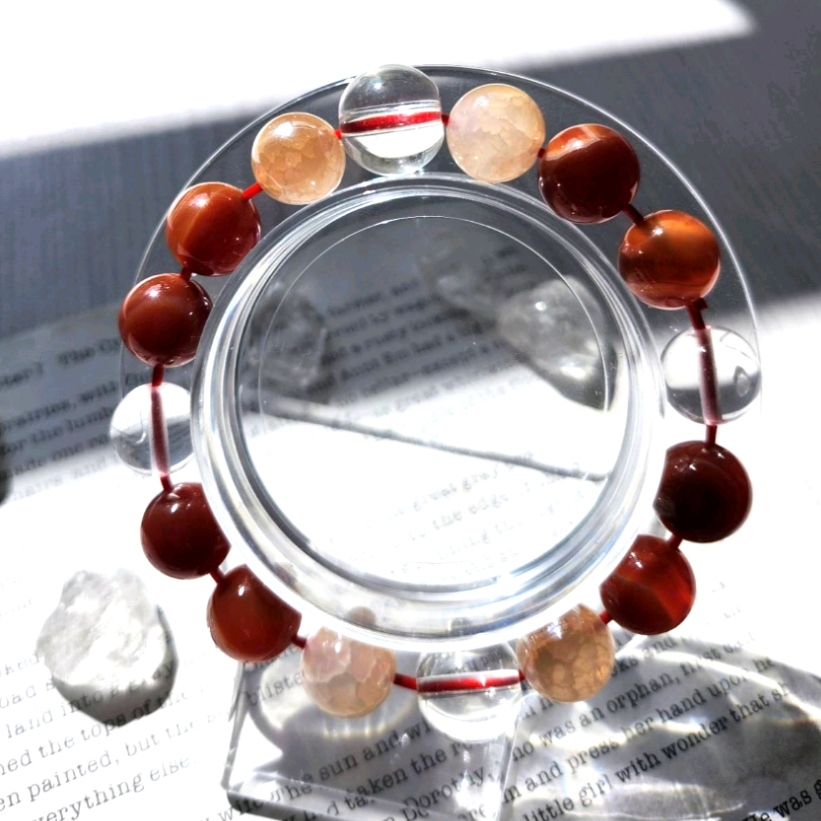 (13)実りの愛を・・・　サードオニキス（赤縞瑪瑙）水晶　ブレスレット