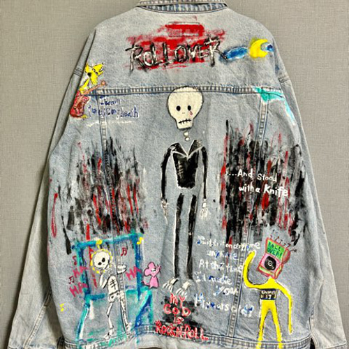 リメイク ペイント デニム ジャケット SW3-5 ジャケット Miharu