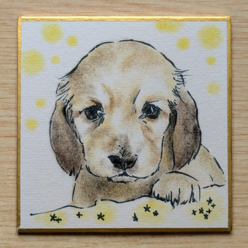 ミニ色紙にペットの似顔絵描きます！ 絵画 実幸 通販 18383291｜Creema