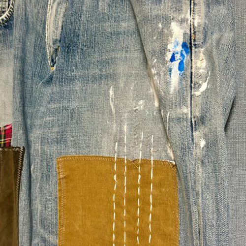 リメイクデニム パンツ パッチワーク SW3-6 ロングパンツ Miharu