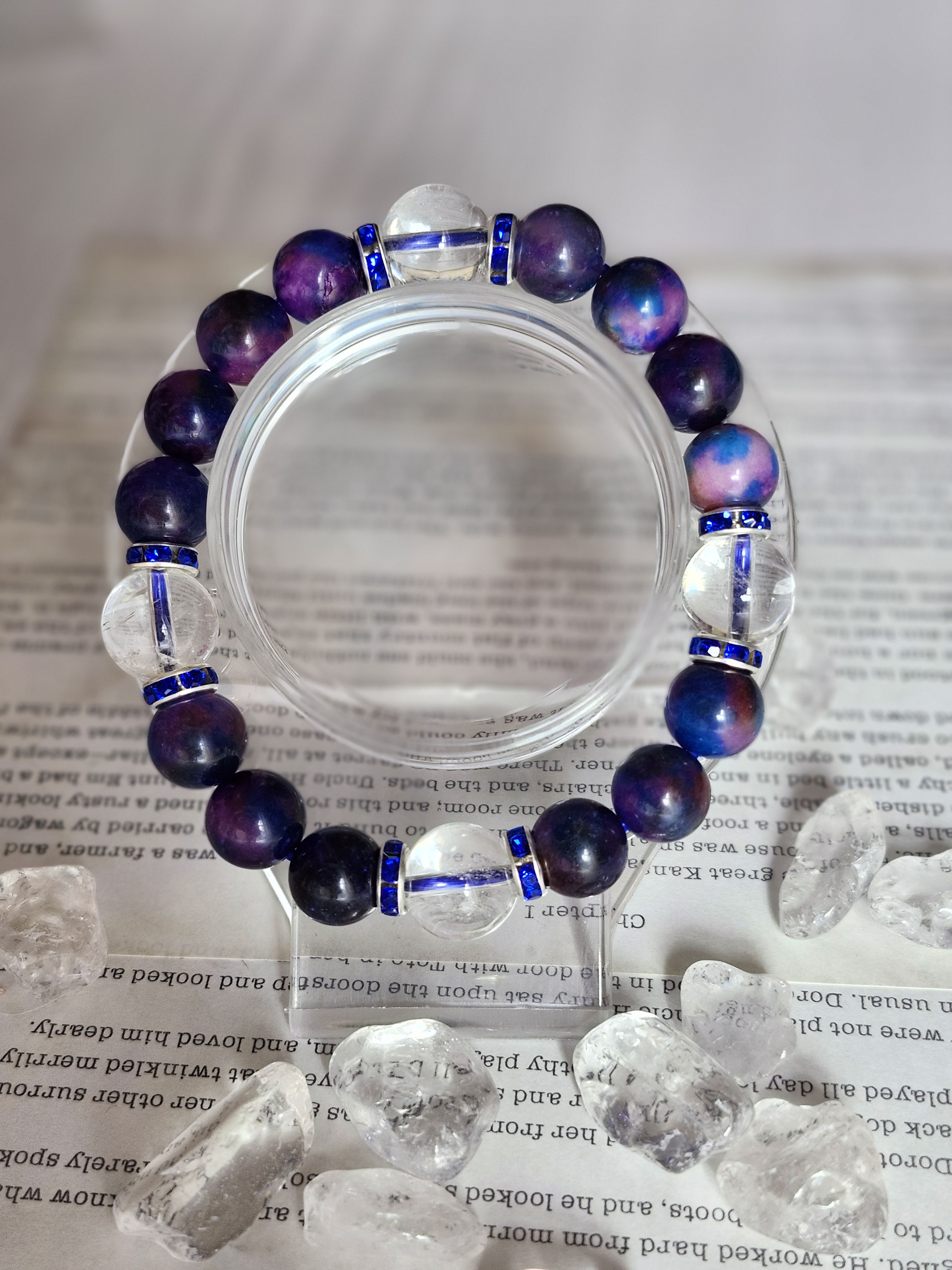 （18）星空を２人で・・・　　スギライト　水晶　ブレスレット