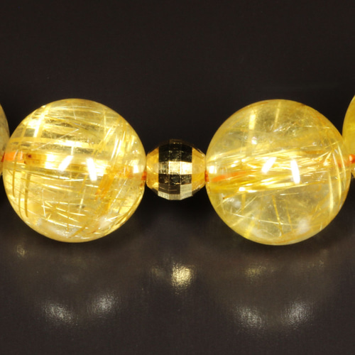 K18 ブレスレット オニキスとミラーボール（K18ブレスレット(カット  