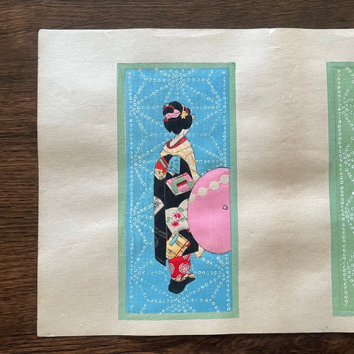 大正時代＜本物の美＞舞妓 木版画 初刷 ポチ袋 no.03 版画 antique art